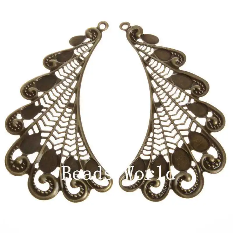 Wholesale Best Quality 20Pcs(10 Pairs) Bronze Tone Filigree Feather Connector Jewelry Findings Embellishments 105x60mm(W04918)
Wholesale Best Quality 20Pcs(10 Pairs) Bronze Tone Filigree Feather Connector Jewelry Findings Embellishments 105x60mm(W04918)
