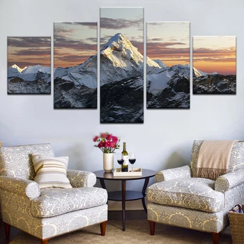 5Panel HD Printed Snow Mountain and sunset glow Posters Landscape Print On Canvas Art Painting For home livingroom decoration
5Panel HD Printed Snow Mountain and sunset glow Posters Landscape Print On Canvas Art Painting For home livingroom decoration