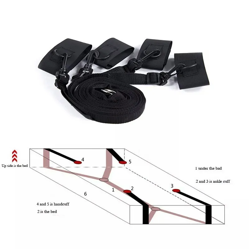 Sex Handcuffs Bdsm Bondage Erotic Under Bed BDSM Sex Toys Bondage Restraint System Games For Adults Wrists Ankle Cuffs
