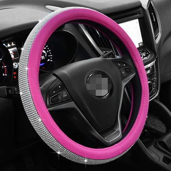 Crystal Rhinestone Car Leather Steering Wheel Covers Car for Women Girls Steering-WheelCover Auto Car Interior Accessories
Crystal Rhinestone Car Leather Steering Wheel Covers Car for Women Girls Steering-WheelCover Auto Car Interior Accessories
