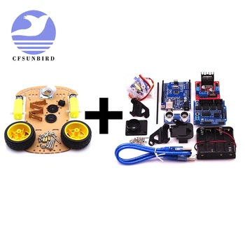 New Avoidance tracking Motor Smart Robot Car Chassis Kit Speed Encoder Battery Box 2WD Ultrasonic module For Arduino kit
New Avoidance tracking Motor Smart Robot Car Chassis Kit Speed Encoder Battery Box 2WD Ultrasonic module For Arduino kit
