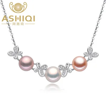 ASHIQI 925 Sterling Silver chain necklace women 8-9mm natural Freshwater Pearl Butterfly jewelry
ASHIQI 925 Sterling Silver chain necklace women 8-9mm natural Freshwater Pearl Butterfly jewelry