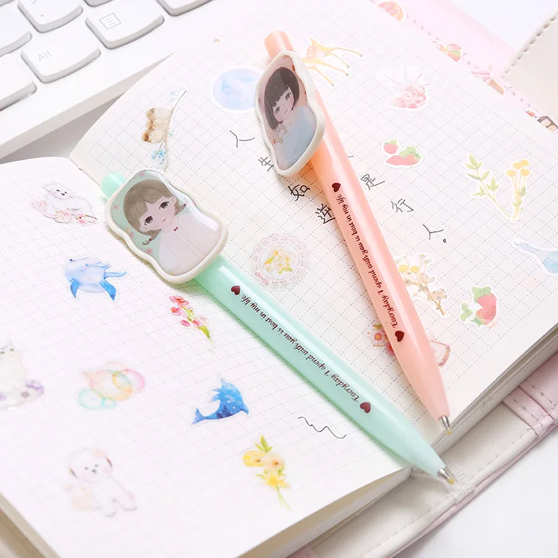 1 Pcs/lot Kawaii girl Ballpoint Pen Cartoon School Stationery 0.5mm Black Ink Office Accessories Students Gift School Supplies
1 Pcs/lot Kawaii girl Ballpoint Pen Cartoon School Stationery 0.5mm Black Ink Office Accessories Students Gift School Supplies