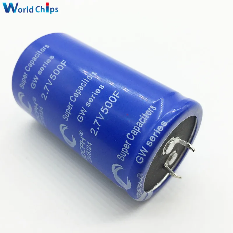 2.7V 500F Super Farah Capacitor 60*35mm Can Be Used As Vehicle Rectifier Low Temperature Starting Capacitor Blue Ultracapacitor
2.7V 500F Super Farah Capacitor 60*35mm Can Be Used As Vehicle Rectifier Low Temperature Starting Capacitor Blue Ultracapacitor
