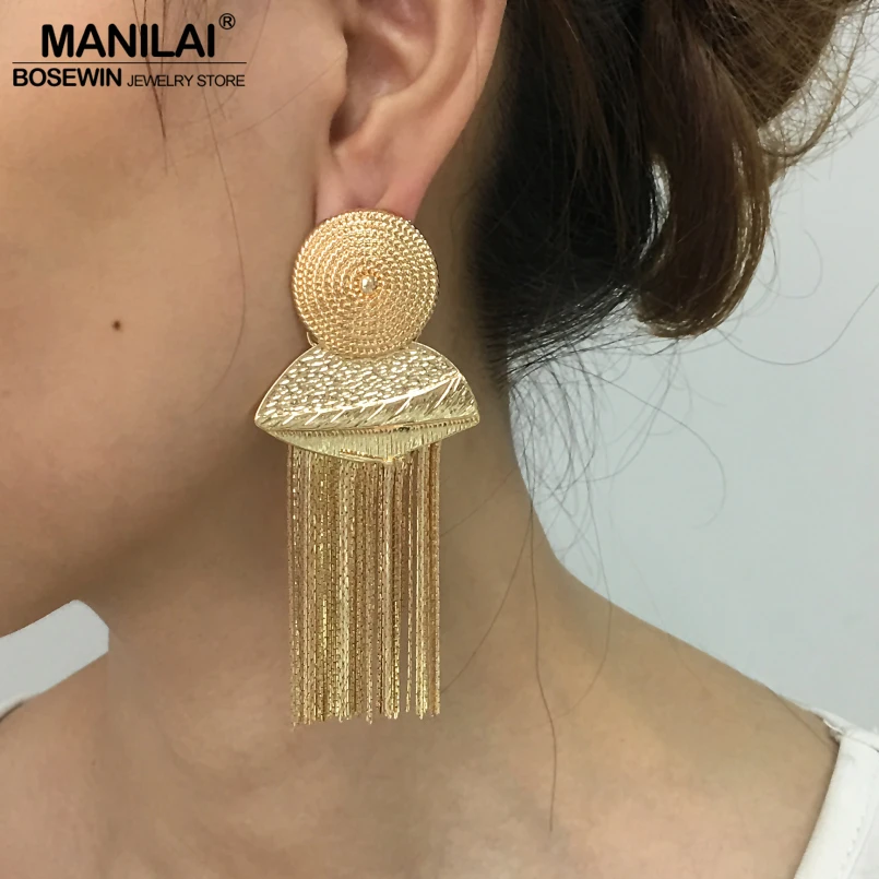 MANILAI Geometric Alloy Long Chain Tassel Earrings For Women Ethnic Jewelry Boho Statement Drop Dangle Earrings Fashion Gift
MANILAI Geometric Alloy Long Chain Tassel Earrings For Women Ethnic Jewelry Boho Statement Drop Dangle Earrings Fashion Gift