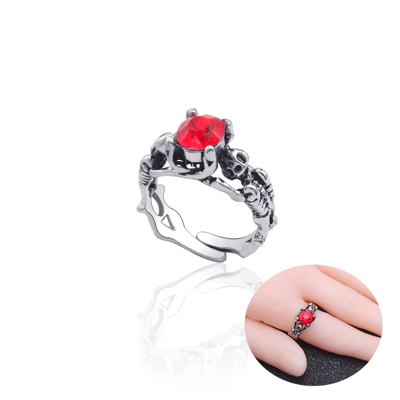 Vintage Punk Style Queen Crystal Skull Ring Silver Exaggerated Hollow Skull Ring Opening Adjustable Men And Women Ring Jewelry
Vintage Punk Style Queen Crystal Skull Ring Silver Exaggerated Hollow Skull Ring Opening Adjustable Men And Women Ring Jewelry