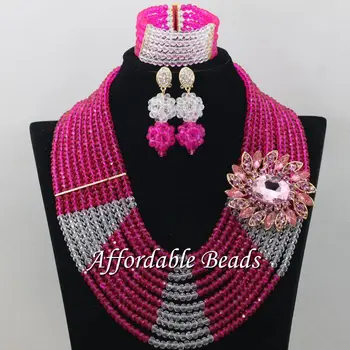 Fuschia Silver African Beads Set Latest Lace Jewelry Set Handmade Item Wholesale Free Shipping ABE161 
Fuschia Silver African Beads Set Latest Lace Jewelry Set Handmade Item Wholesale Free Shipping ABE161