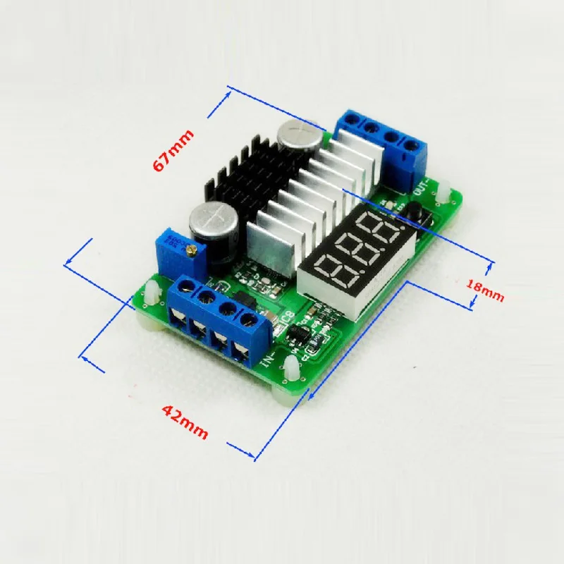 

Free Shipping DC-DC LTC1871 boost module 3.5 ~ 30V 100W with dual display voltmeter better than LM2577