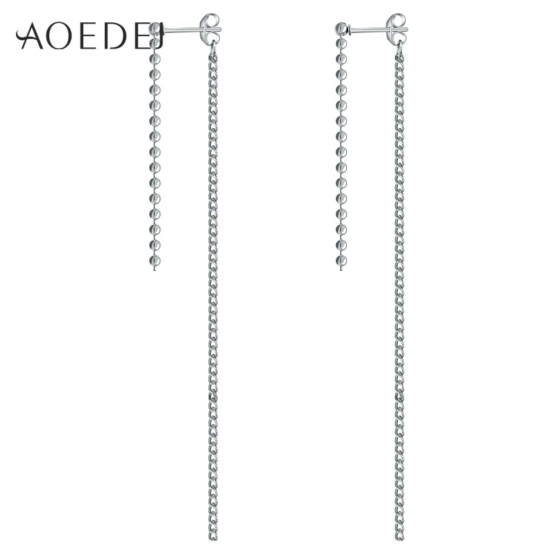 AOEDEJ 2 Pcs Drop Earrings Boys Hip Hop Real 925 Silver Earrings Women Long Tassel Earring For Women Men Jewelry Accessories
AOEDEJ 2 Pcs Drop Earrings Boys Hip Hop Real 925 Silver Earrings Women Long Tassel Earring For Women Men Jewelry Accessories