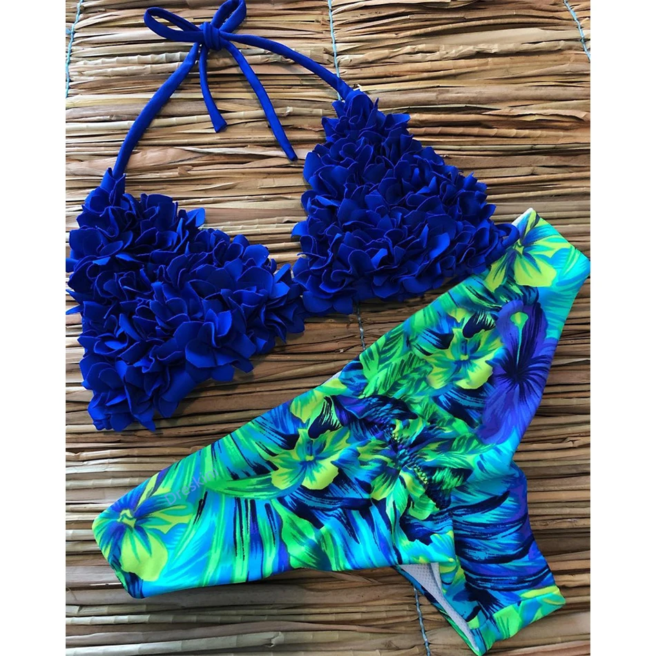 Sexy Brazilian Bikini Women Biquini Bikini Set Ruffle Flower Swimwear Halter Push Up Swimsuit Floral Printed Bathing Suit
Sexy Brazilian Bikini Women Biquini Bikini Set Ruffle Flower Swimwear Halter Push Up Swimsuit Floral Printed Bathing Suit
