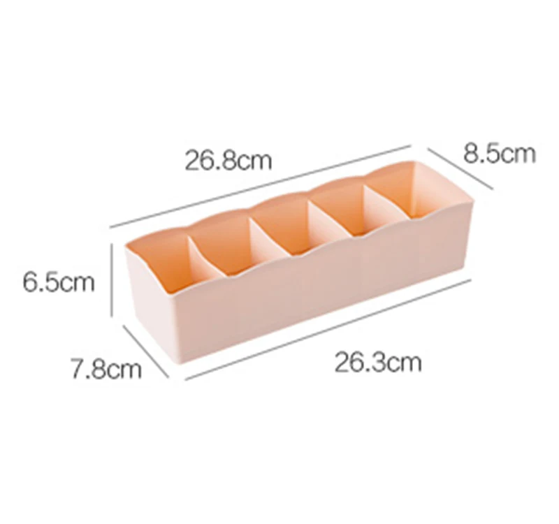 Meyjig Stackable Socks Storage Box Organizer Plastic Underwear Sock Box Desktop Drawer Compartment Panties Finishing Box4