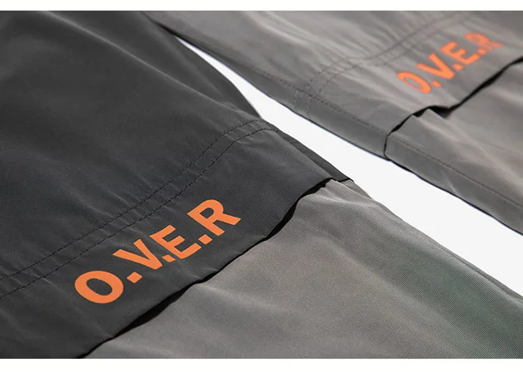 Aolamegs Men Casual Pants Spliced Color Waterproof Jogger Pants Fashion Design Drawstring Trousers High Street Male Pants S-XXL (9)