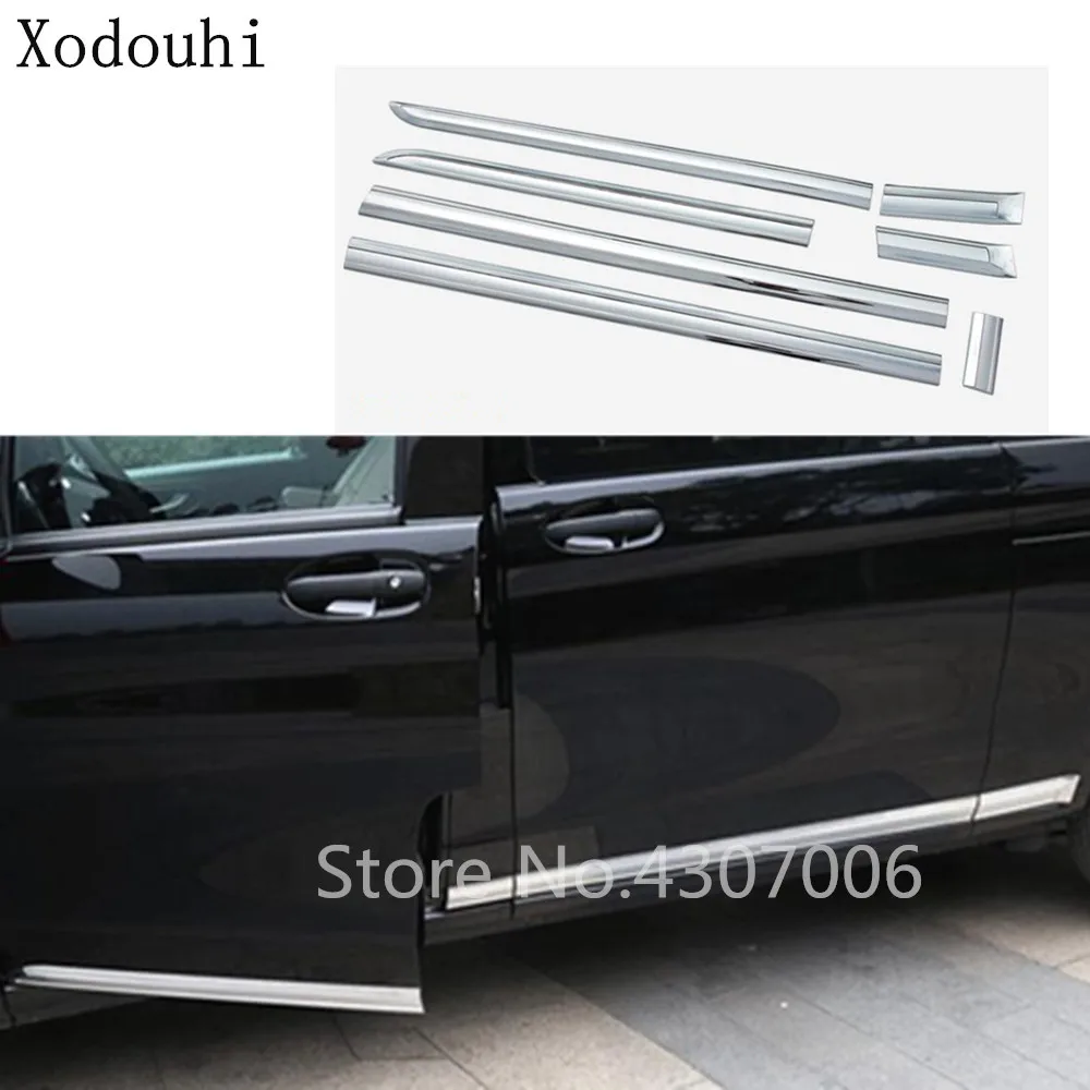 Car Door trim Strip Molding ABS chrome Stream lamp panel bumper 7pcs For Mercedes Benz Vito W447 2017 2018 2019
Car Door trim Strip Molding ABS chrome Stream lamp panel bumper 7pcs For Mercedes Benz Vito W447 2017 2018 2019
