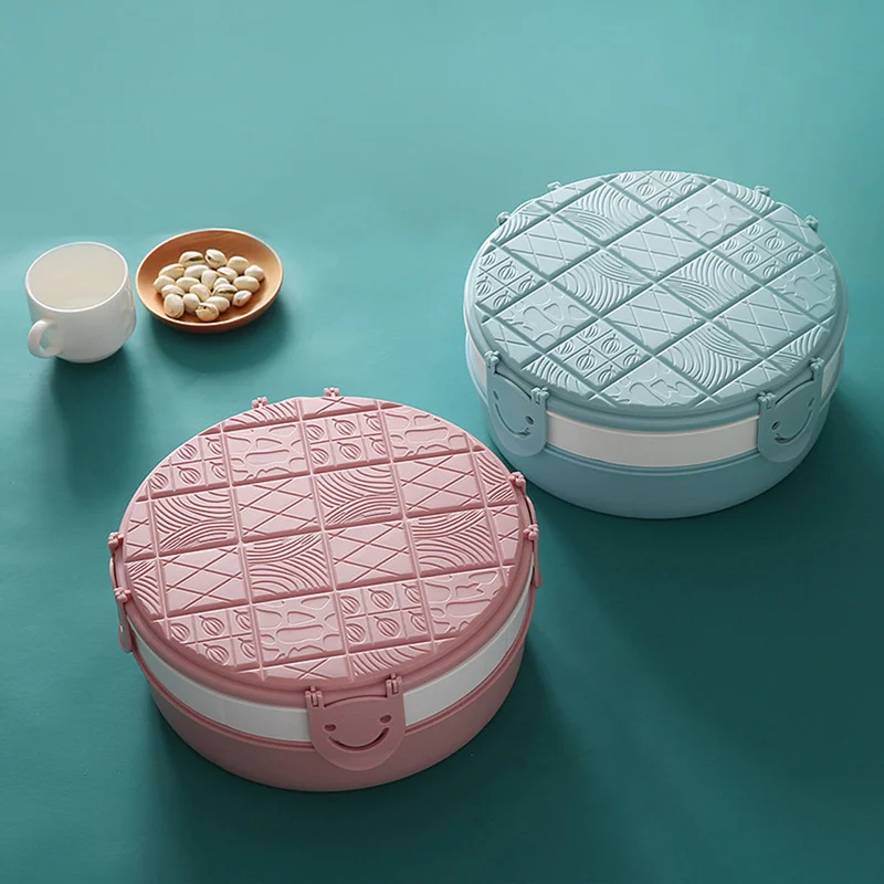 Double Layer Container with Lid Nut Compartment Large Capacity Dried Fruit Candy Box Organizer Food Storage Kitchen Round Shape
Double Layer Container with Lid Nut Compartment Large Capacity Dried Fruit Candy Box Organizer Food Storage Kitchen Round Shape