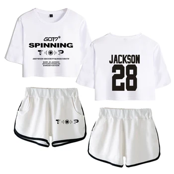 2019 Set Women Kpop GOT7 Printed Letter Tee With Shorts Summer Women Kawaii 2 Piece Set White Short Sleeve Tee And Shorts Sets
2019 Set Women Kpop GOT7 Printed Letter Tee With Shorts Summer Women Kawaii 2 Piece Set White Short Sleeve Tee And Shorts Sets