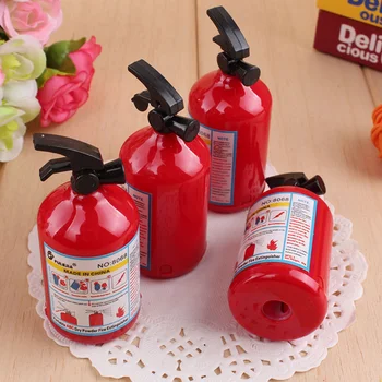 

4 Pcs/set Creative Fire Extinguisher Shape Pencil Sharpener Cutter Knife Kids Student Prize Stationery School Supplies