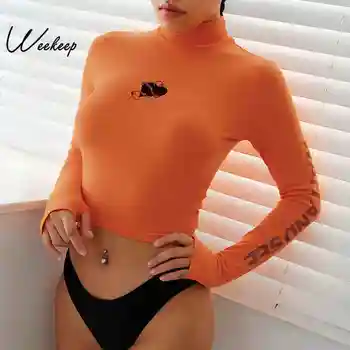 Weekeep Print Long Sleeve Turtleneck t shirt Women Spring Autumn Cropped Bodycon t-shirt Casual Slim Tee Shirt Femme Crop Top
Weekeep Print Long Sleeve Turtleneck t shirt Women Spring Autumn Cropped Bodycon t-shirt Casual Slim Tee Shirt Femme Crop Top