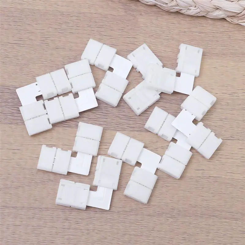 10PCS RGB Corner Connector 10MM Width 90 Degree Right Angle 4 Pin Corner Clips Buckle LED Strip Adapter Light Accessory (White)
10PCS RGB Corner Connector 10MM Width 90 Degree Right Angle 4 Pin Corner Clips Buckle LED Strip Adapter Light Accessory (White)