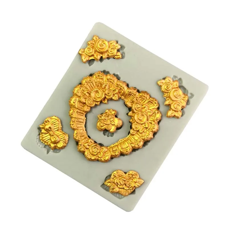 Rose Lace Frame Shape Fondant Cake Silicone Mold Cookies Chocolate Molds Candy Pastry Mould Biscuits Baking Cake Decoration Tool
Rose Lace Frame Shape Fondant Cake Silicone Mold Cookies Chocolate Molds Candy Pastry Mould Biscuits Baking Cake Decoration Tool