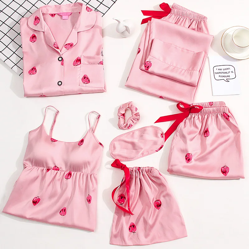 Girls 7 Pieces Pajamas Sets for Women 2020Pyjama Sleep Clothes Nightwear Ladies Negligee Sleepwear Suit Sweet Home Pajama Sets
Girls 7 Pieces Pajamas Sets for Women 2020Pyjama Sleep Clothes Nightwear Ladies Negligee Sleepwear Suit Sweet Home Pajama Sets