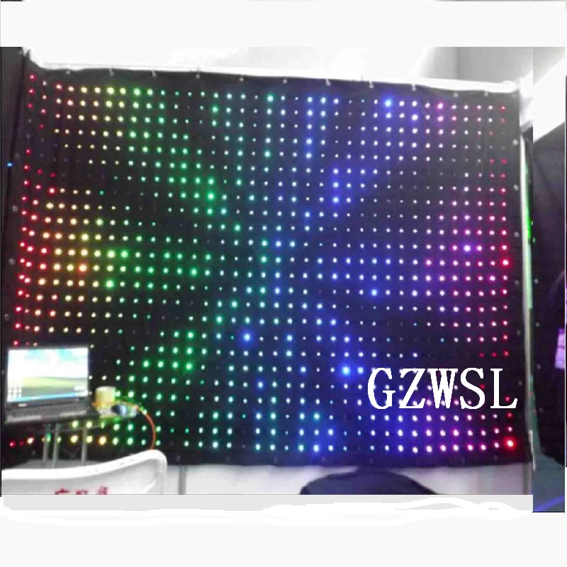 Free Shipping 3*3m Stage background decoration light DMX P18 screen display video flexible led curtain
Free Shipping 3*3m Stage background decoration light DMX P18 screen display video flexible led curtain