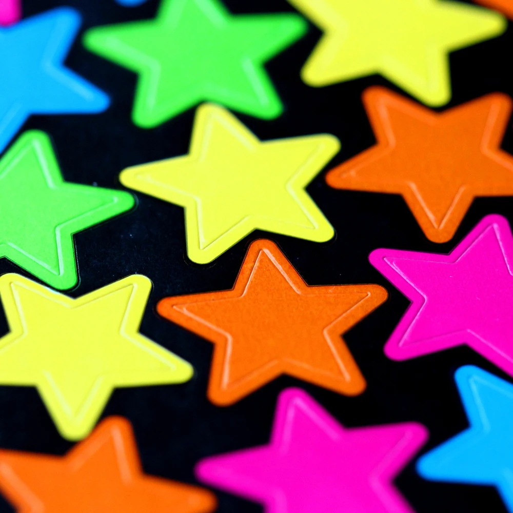 240pcs/Pack High Quality New Design 5 Color Colorful Star Shape School Teacher * Merit Praise Reward Children Kids Toys Stickers
240pcs/Pack High Quality New Design 5 Color Colorful Star Shape School Teacher * Merit Praise Reward Children Kids Toys Stickers