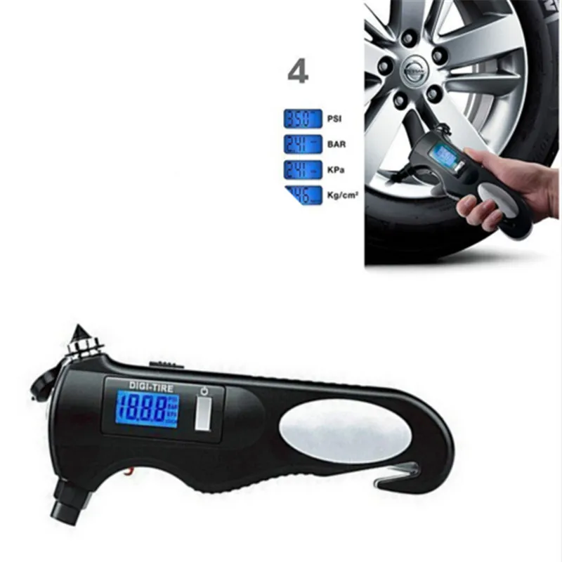 5 In 1 Car Air Pressure Alarm Gauge Digital Display 150 PSI Precision Tire Pressure Security Gauge Tools with Flashlights
5 In 1 Car Air Pressure Alarm Gauge Digital Display 150 PSI Precision Tire Pressure Security Gauge Tools with Flashlights