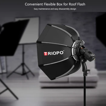 TRIOPO 65cm Foldable Softbox Octagon Soft box for Godox Yongnuo Speedlite Flash Light photography studio accessories with Handle
TRIOPO 65cm Foldable Softbox Octagon Soft box for Godox Yongnuo Speedlite Flash Light photography studio accessories with Handle