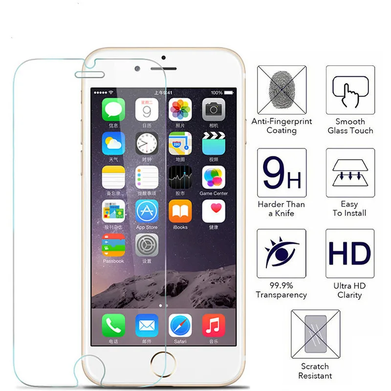 2.5D 9H Screen Protector Tempered Glass For iPhone 6 6S 5S 7 8 SE 4S 5 5C XR XS Max Toughened Glas For iPhone 7 6 6S Flim Glass
2.5D 9H Screen Protector Tempered Glass For iPhone 6 6S 5S 7 8 SE 4S 5 5C XR XS Max Toughened Glas For iPhone 7 6 6S Flim Glass