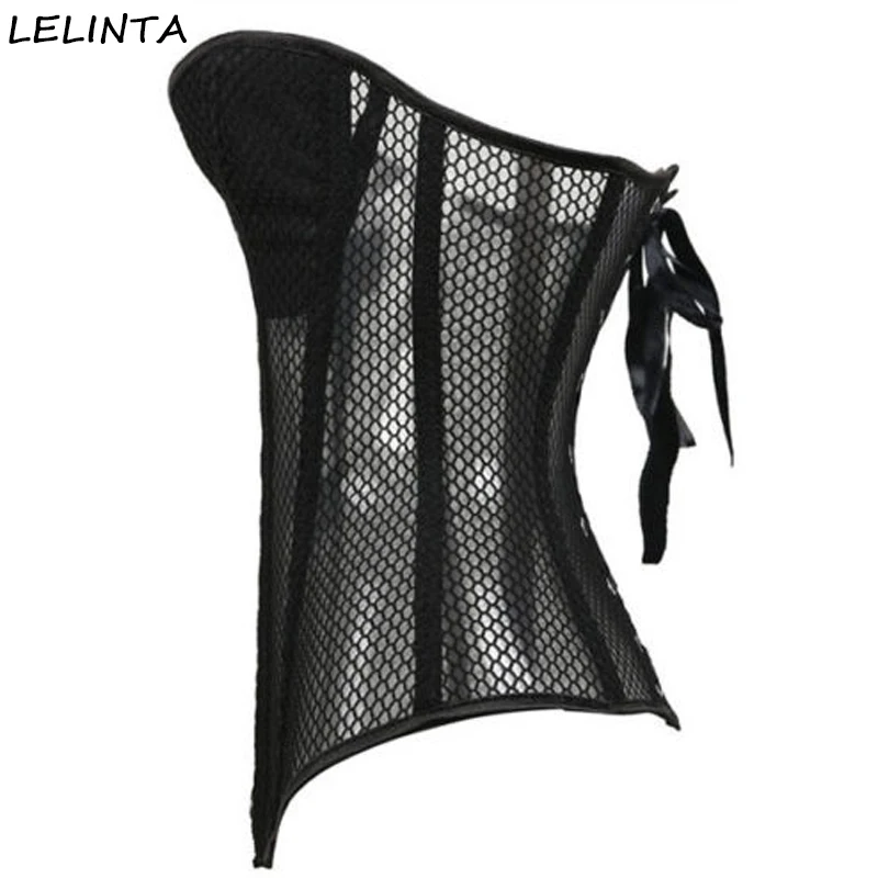 Women's Sexy Lingerie Boned Mesh See Through Fabric Overbust Waist Trainer Corsets Bustiers Top Shapewear Steampunk Clothing
Women's Sexy Lingerie Boned Mesh See Through Fabric Overbust Waist Trainer Corsets Bustiers Top Shapewear Steampunk Clothing