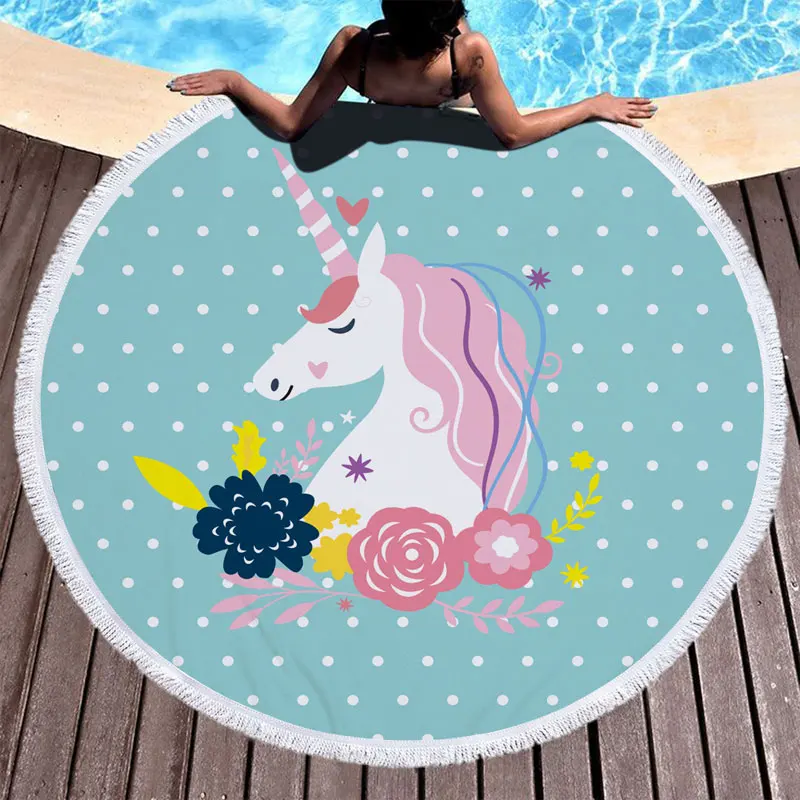 Cute unicorn print Real Microfiber Round Beach Towels Sport Scarf Bohemian Circle Serviette De Plage Toalla Swimming Bath Towel
Cute unicorn print Real Microfiber Round Beach Towels Sport Scarf Bohemian Circle Serviette De Plage Toalla Swimming Bath Towel
