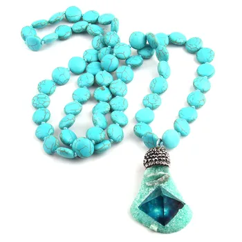 Free Shipping Fashion Bohemian Tribal Artisan Jewelry long knotted Blue Stones Pendant Necklace
Free Shipping Fashion Bohemian Tribal Artisan Jewelry long knotted Blue Stones Pendant Necklace