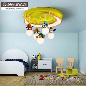 Qiseyuncai Modern children's room ceiling lamp simple living room cartoon animal head male girl room led round light fixture
Qiseyuncai Modern children's room ceiling lamp simple living room cartoon animal head male girl room led round light fixture