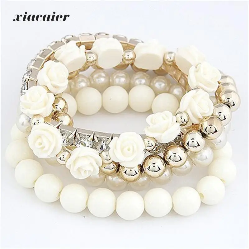 Xiacaier Bracelets For Women Sweet Flower Multilayer Beads Stretch Charm Bracelet Bangle Set Jewelry Costume jewelery Party Gift
Xiacaier Bracelets For Women Sweet Flower Multilayer Beads Stretch Charm Bracelet Bangle Set Jewelry Costume jewelery Party Gift