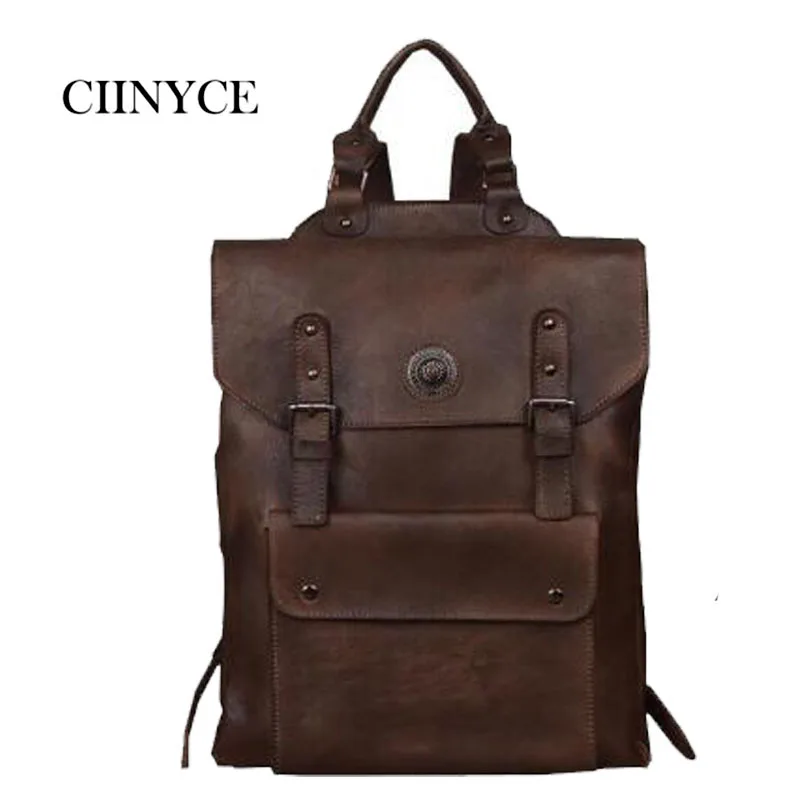 Vintage Manual Crafted Tanned Real Cow Leather Package Head Layer Cowhide Outdoors Travel Computer Laptop Backpacks Bags
Vintage Manual Crafted Tanned Real Cow Leather Package Head Layer Cowhide Outdoors Travel Computer Laptop Backpacks Bags