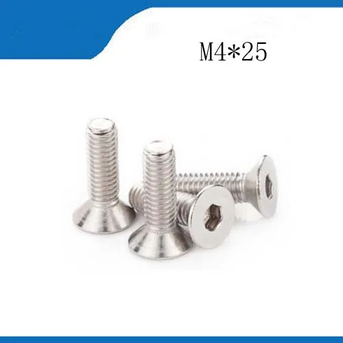 Free shipping 15pcs M4*25mm M4X25 316 Stainless steel Flat Screws Inner Hexagon Socket Countersunk Head stainless nails,bolts
Free shipping 15pcs M4*25mm M4X25 316 Stainless steel Flat Screws Inner Hexagon Socket Countersunk Head stainless nails,bolts