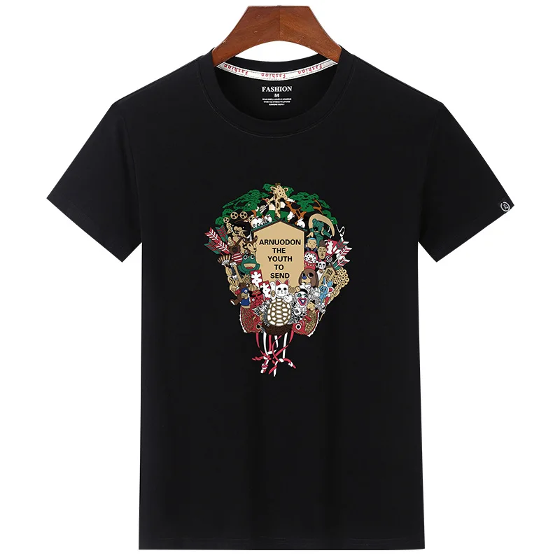 Lucky Cat printed 2019 Summer New Men's Pure Cotton Short Sleeved T Shirts Youth Large Code Semi-Sleeved T Shirts
Lucky Cat printed 2019 Summer New Men's Pure Cotton Short Sleeved T Shirts Youth Large Code Semi-Sleeved T Shirts