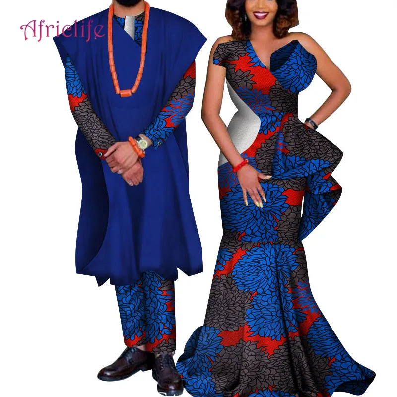 2019 New Two Piece Set African Dashiki Print Couple Clothing for Lovers Men's Robe Suit Plus Women's Party Maxi Dress 6XL WYQ178
2019 New Two Piece Set African Dashiki Print Couple Clothing for Lovers Men's Robe Suit Plus Women's Party Maxi Dress 6XL WYQ178