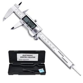 Measuring Tool Stainless Steel Digital Caliper 6 Inch 0-150mm Messschieber paquimetro measuring instrument Vernier Calipers
Measuring Tool Stainless Steel Digital Caliper 6 Inch 0-150mm Messschieber paquimetro measuring instrument Vernier Calipers