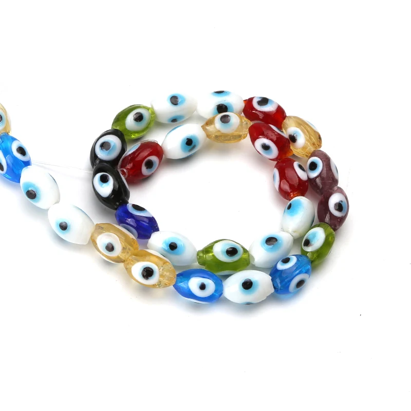 31pcs/string colors mixed oval shape evil eye beads strand lampwork glazed glass beads DIY jewelry making bracelet necklace
31pcs/string colors mixed oval shape evil eye beads strand lampwork glazed glass beads DIY jewelry making bracelet necklace