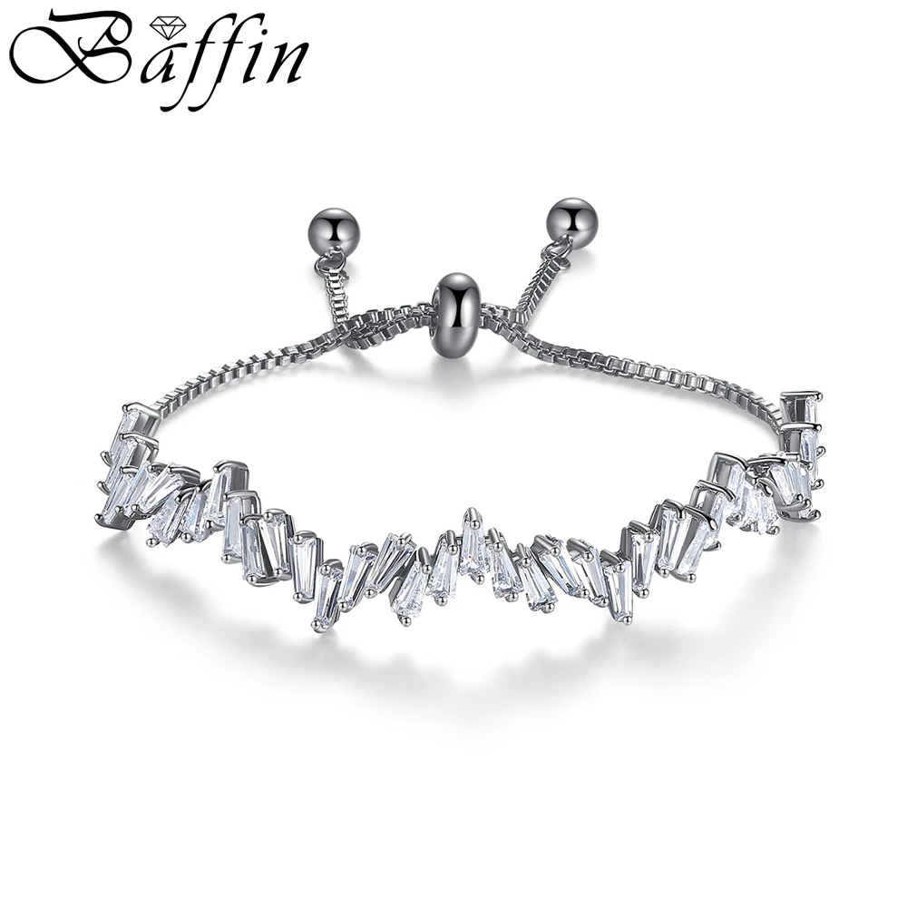 BAFFIN Adjustable Bracelet For Women Pave AAA Cubic Zirconia High Quality Simple Silver Color Charms Crystal Blacelets Bangle
BAFFIN Adjustable Bracelet For Women Pave AAA Cubic Zirconia High Quality Simple Silver Color Charms Crystal Blacelets Bangle