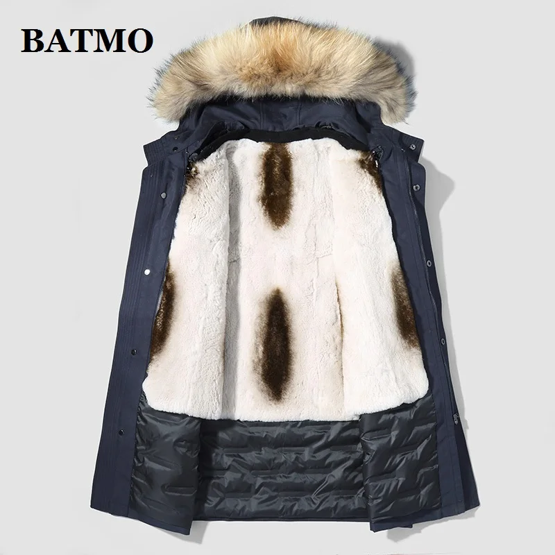 Batmo 2018 new arrival winter high quality warm rabbit fur liner hooded jacket men,raccoon fur collar winter warm parkas men A20
Batmo 2018 new arrival winter high quality warm rabbit fur liner hooded jacket men,raccoon fur collar winter warm parkas men A20