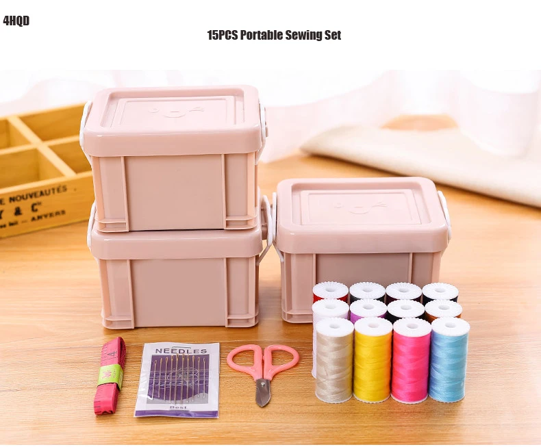 Portable 24Pcs Sewing Kit 1 Box Storage Home Scissor Colored String Measurement Thimble Thread Needle Mini Case Diy Craft Tool
Portable 24Pcs Sewing Kit 1 Box Storage Home Scissor Colored String Measurement Thimble Thread Needle Mini Case Diy Craft Tool