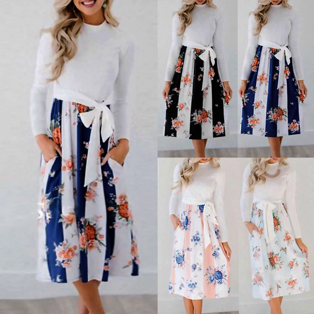 V Women durable enought for your daily wearing Casual Stripe Printing Round Neck Long Sleeve Evening Party Dress Gift
V Women durable enought for your daily wearing Casual Stripe Printing Round Neck Long Sleeve Evening Party Dress Gift