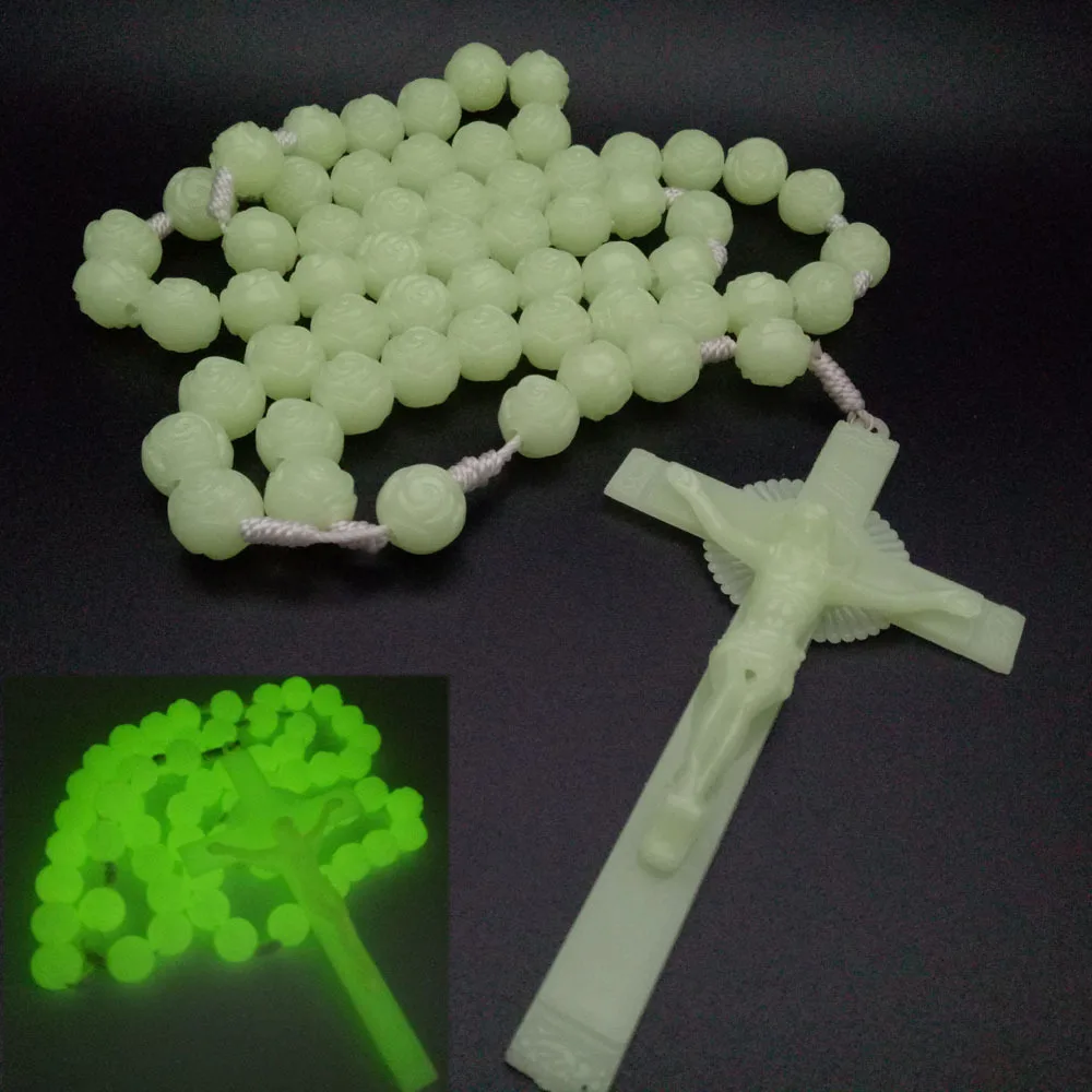 Christian Religion Jesus Accessories Big size Car Wall Hanging Decorative Catholic Cross Rosary 16mm Luminous Necklace 2pcs/lot
Christian Religion Jesus Accessories Big size Car Wall Hanging Decorative Catholic Cross Rosary 16mm Luminous Necklace 2pcs/lot