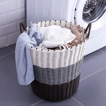1PC Simple Style Home Plastic Rattan Laundry Storage Kids Toys Organizer Washing Clothes Basket Bathroom Sundries Storage Basket
1PC Simple Style Home Plastic Rattan Laundry Storage Kids Toys Organizer Washing Clothes Basket Bathroom Sundries Storage Basket