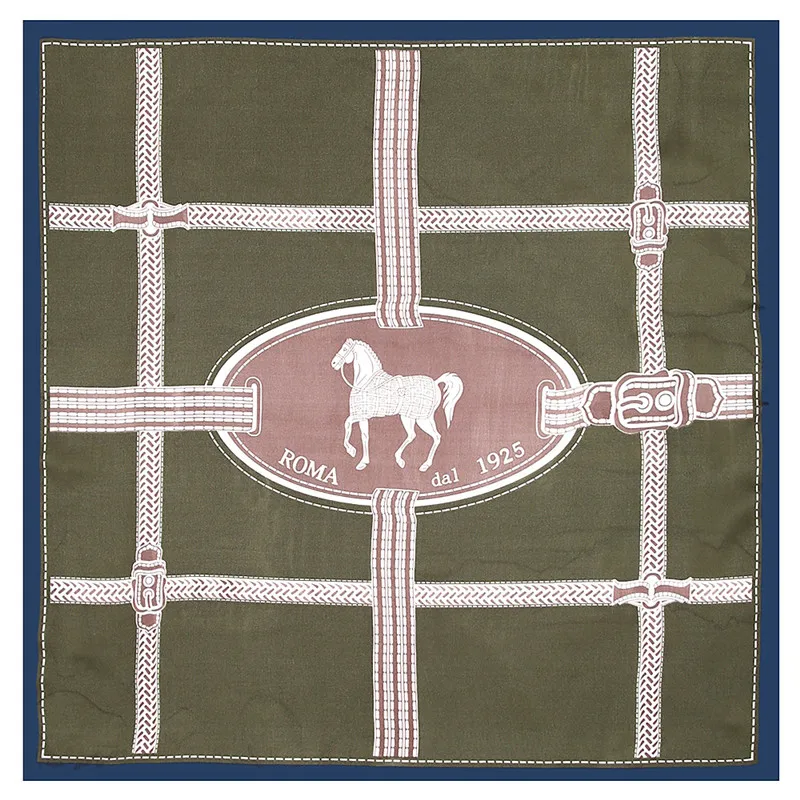 POBING 100% Silk Scarf Woman Belt Horse Print Square Scarves Luxury Bandanas Small Hijab Foulards Lady Tie Headband 53x53CM
POBING 100% Silk Scarf Woman Belt Horse Print Square Scarves Luxury Bandanas Small Hijab Foulards Lady Tie Headband 53x53CM