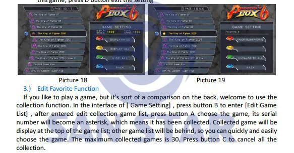 Pandora's Box6 Arcade Version user manual 18 w