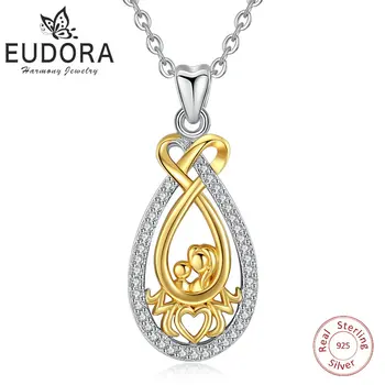 EUDORA New 925 Sterling Silver MoM & Baby Pendant Necklace Fashion Women Jewelry Family Mother Daughter Birthday Gift D254
EUDORA New 925 Sterling Silver MoM & Baby Pendant Necklace Fashion Women Jewelry Family Mother Daughter Birthday Gift D254