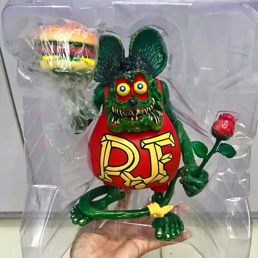 Collectible Rat Fink Figure Rose Hamburger Ratfink ED Big Daddy Roth Model Toys Statue Hands Movable
Collectible Rat Fink Figure Rose Hamburger Ratfink ED Big Daddy Roth Model Toys Statue Hands Movable